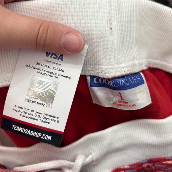 NWT Women’s Large Coordinates Inspirational Team USA Jogger SET in Red - Picture 10 of 12